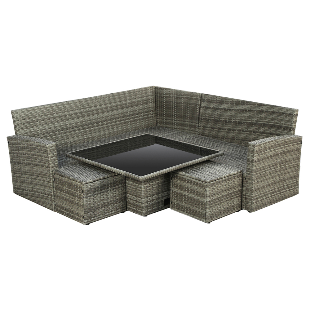 Home Garden Direct St Tropez Grey Corner Sofa Set Image 4