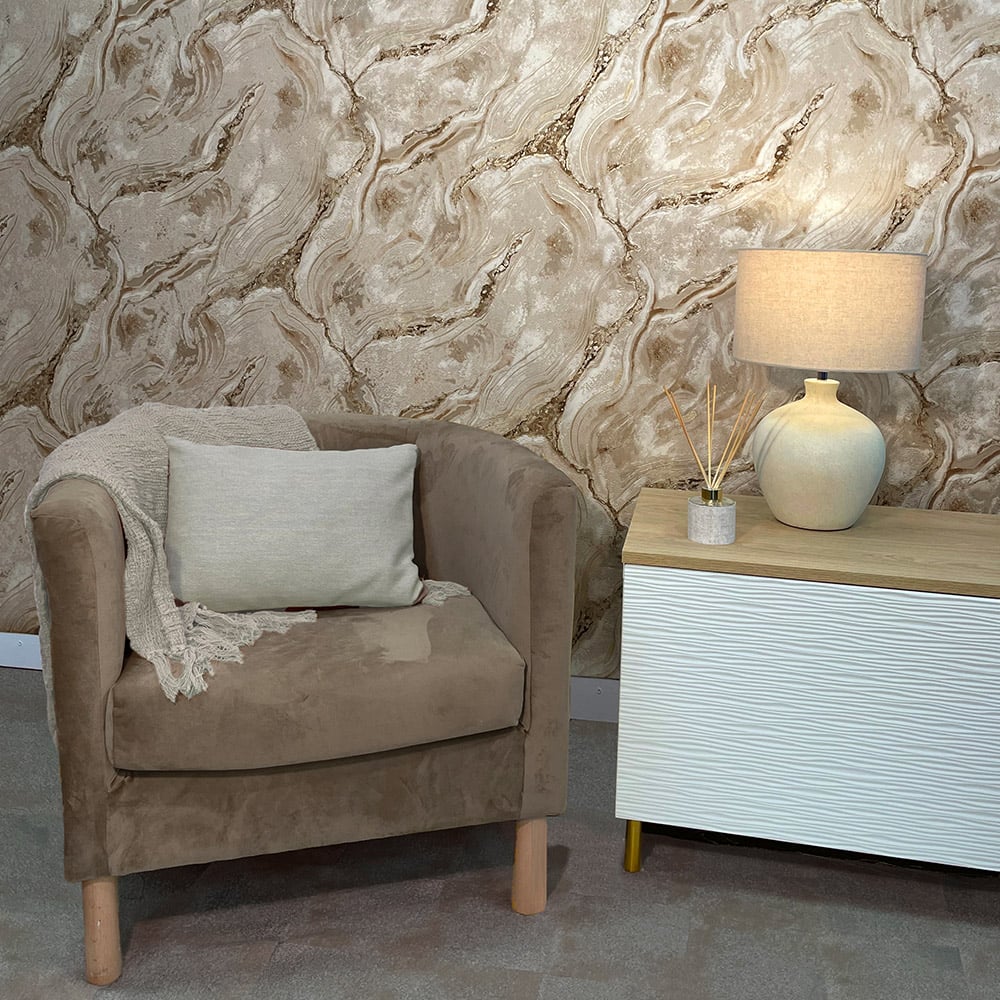 Rasch Agate Taupe Wallpaper Image 3