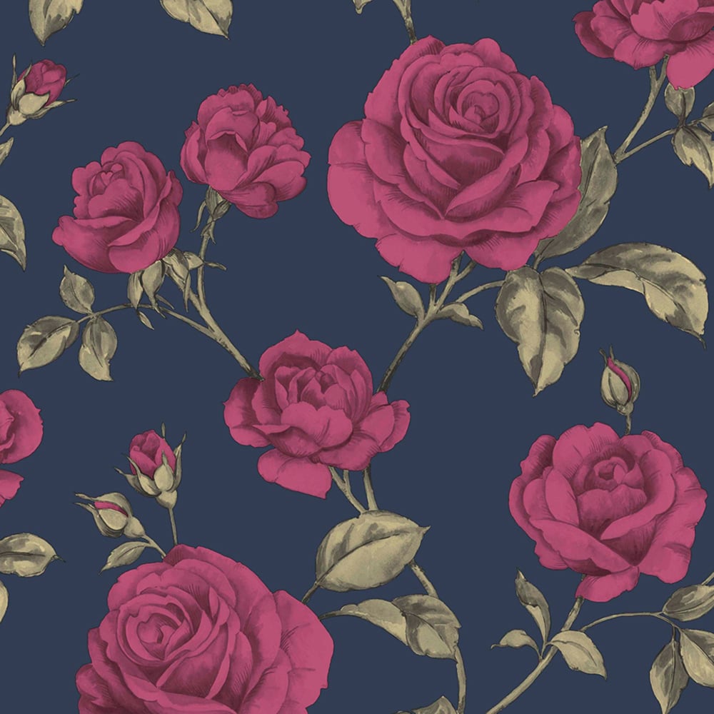 Superfresco Easy Nwg Countess Navy Wallpaper Image 1