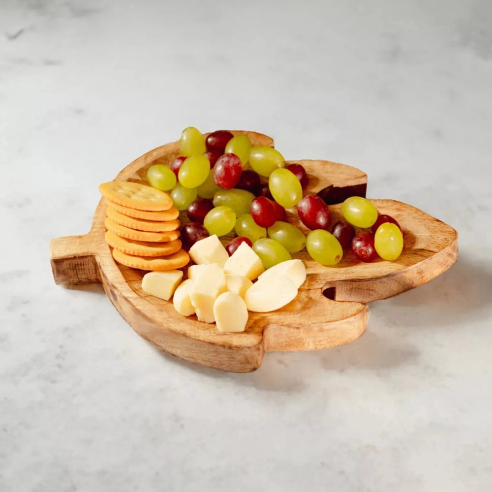 Garden Mile Wooden Leaf Large Tray Image 2