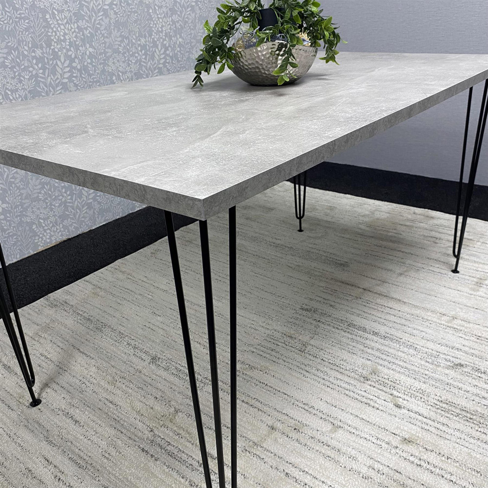 Kosy Koala Light Stone Grey Rectangular Dining Table Image 4