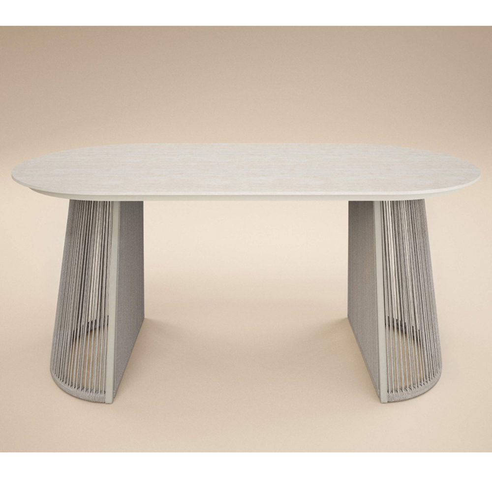 SOLACE+CO Hana Lynden 4 Seater Oval Garden Dining Set Image 6