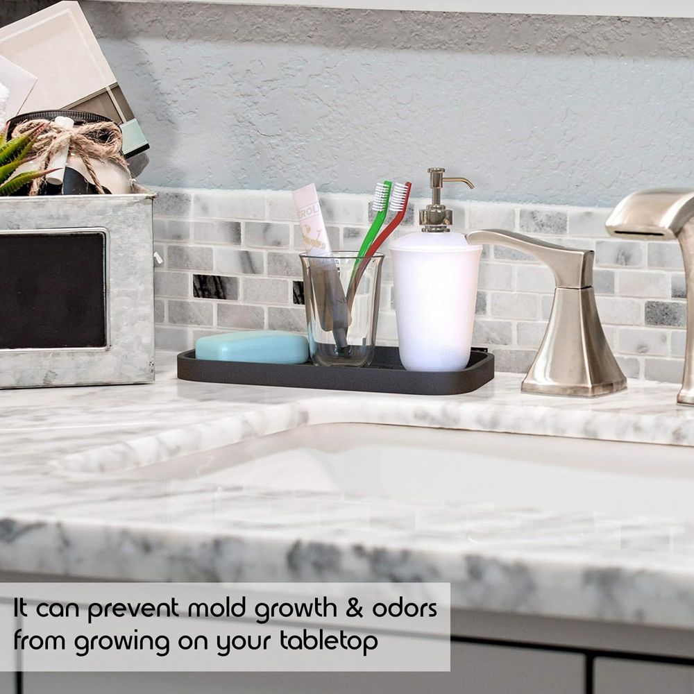 ATEK Black Silicone Sink Tidy Caddy Soap Sponge Organiser Image 5