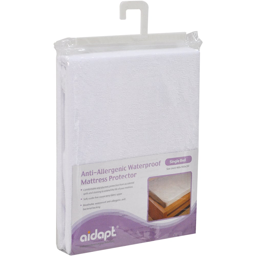 Aidapt Single Anti Allergenic Waterproof Mattress Protector Image 1