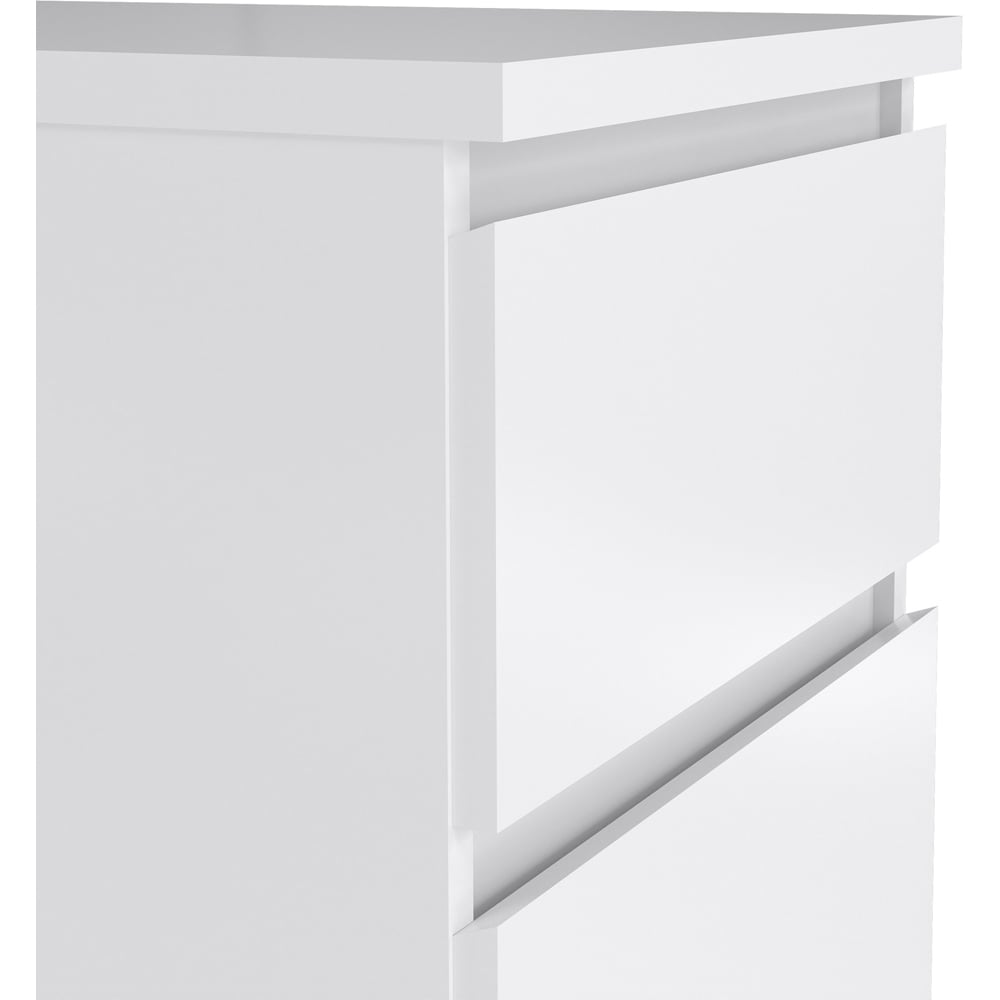 Florence 5 Drawer White High Gloss Narrow Chest of Drawers Image 5