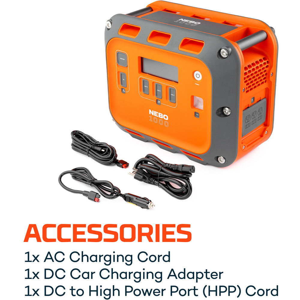 Nebo Intrepid 1000 LFP Rugged Portable Power Station with AC Outlets 960Wh Image 9