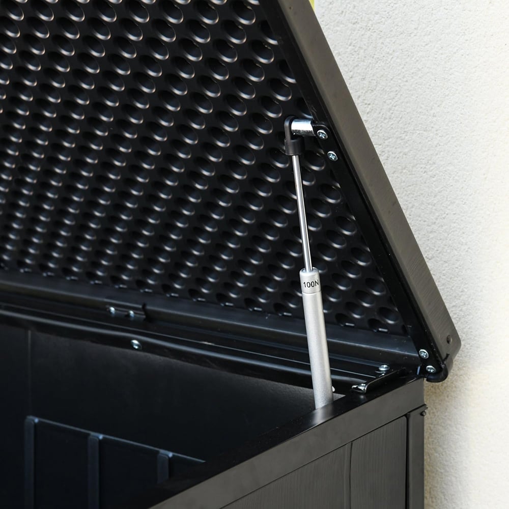 Garden Gear 775L Dark Brown Wood Effect Garden Storage Box Image 6