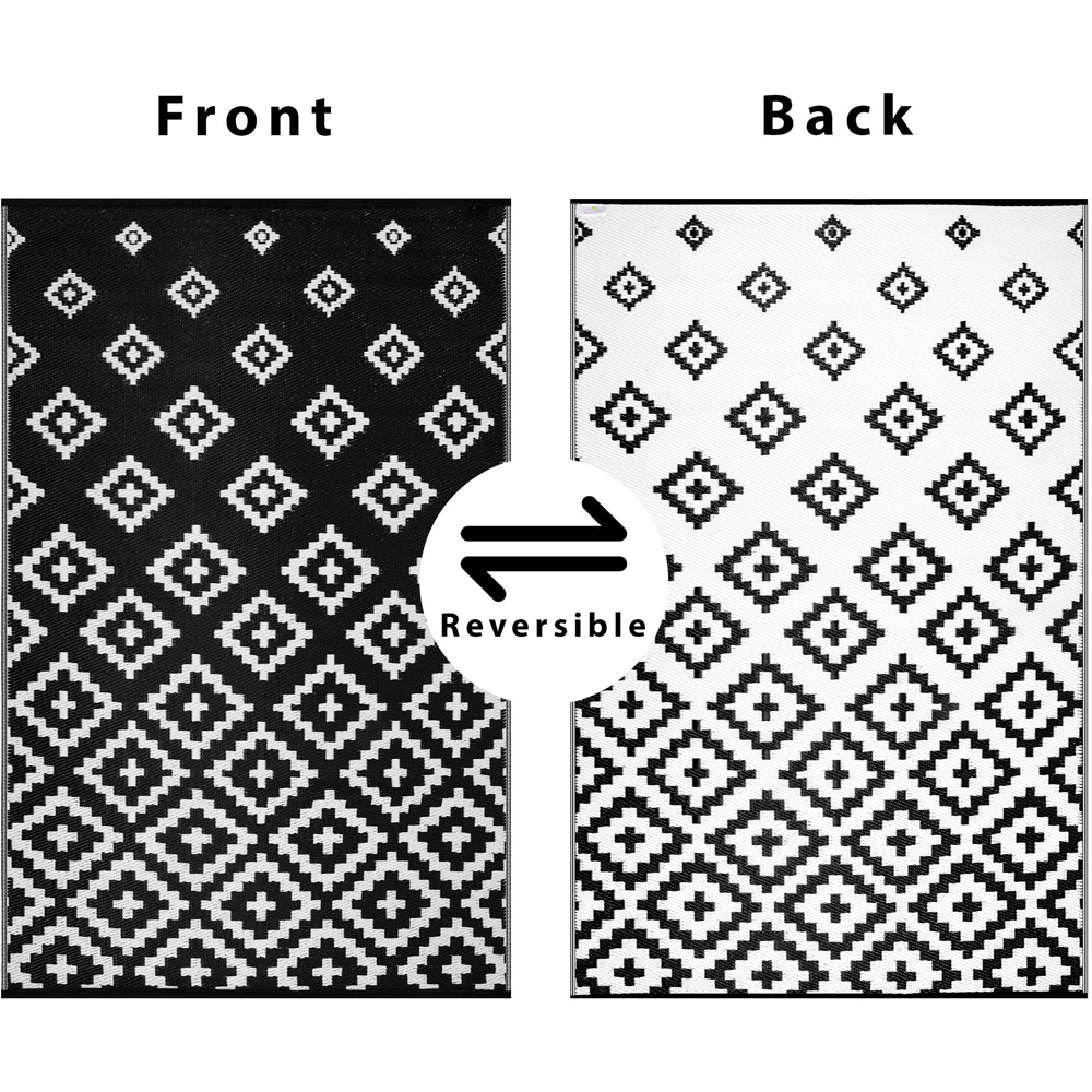 Green Decore Bettina Black and White Outdoor Rug 120 x 180cm Image 4