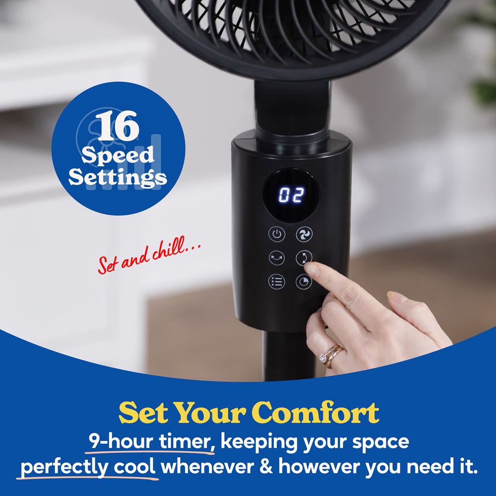 Russell Hobbs 3-in-1 Black Height Adjustable Oscillating Pedestal Circulator Fan with Remote 40 inch Image 5