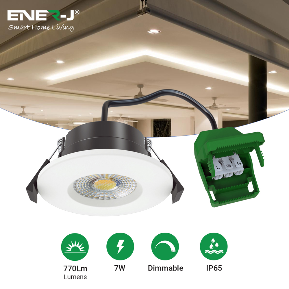 ENER-J 7W Dimmable and CCT Changeable Fire Proof Downlight 2 Pack Image 5