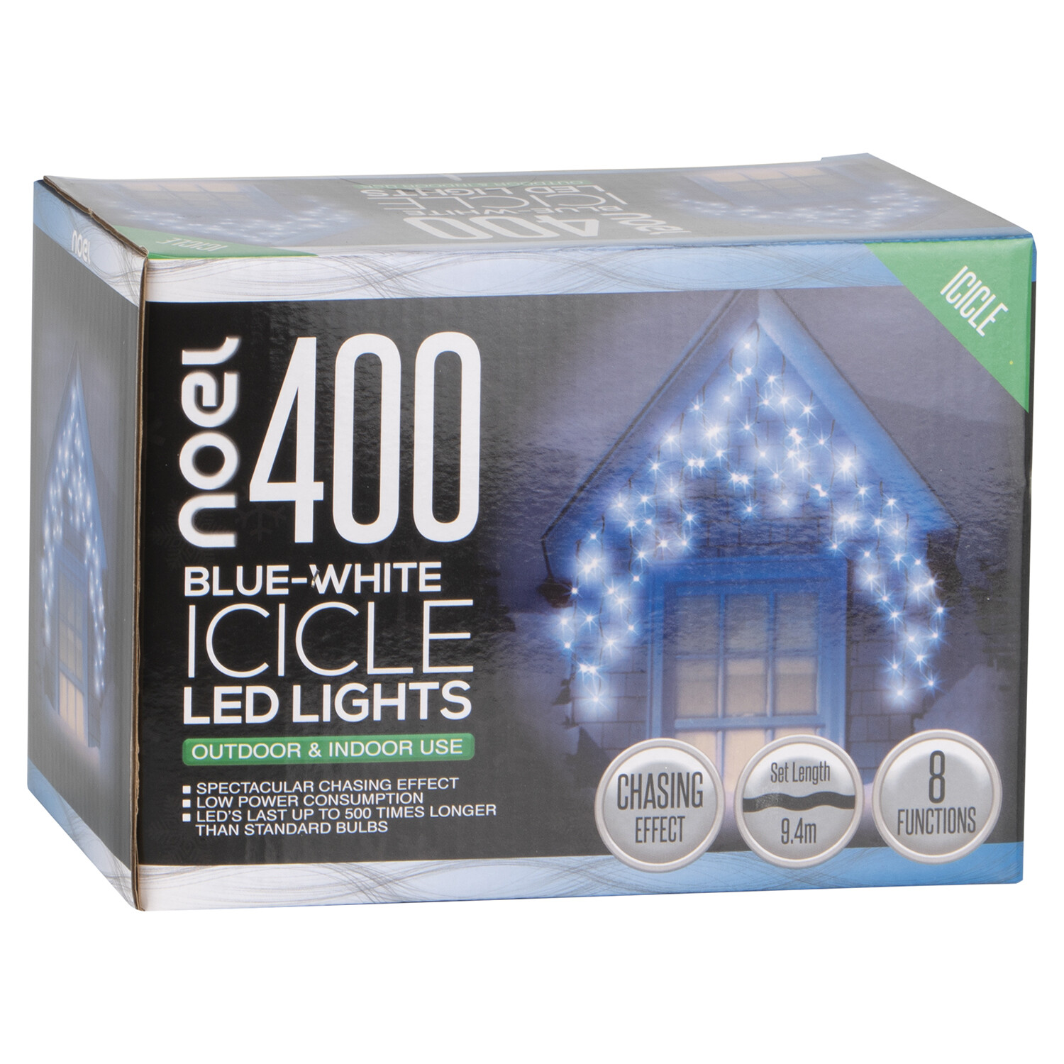 LED Icicle Lights - Blue and White / 400 Image
