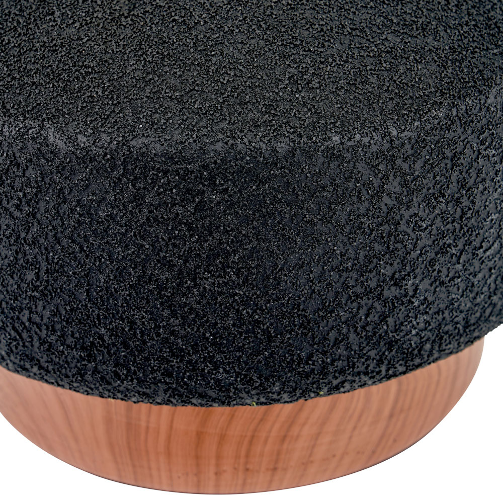 Pacific Lifestyle Elio Black and Wood Effect Textured Ceramic Table Lamp Image 4