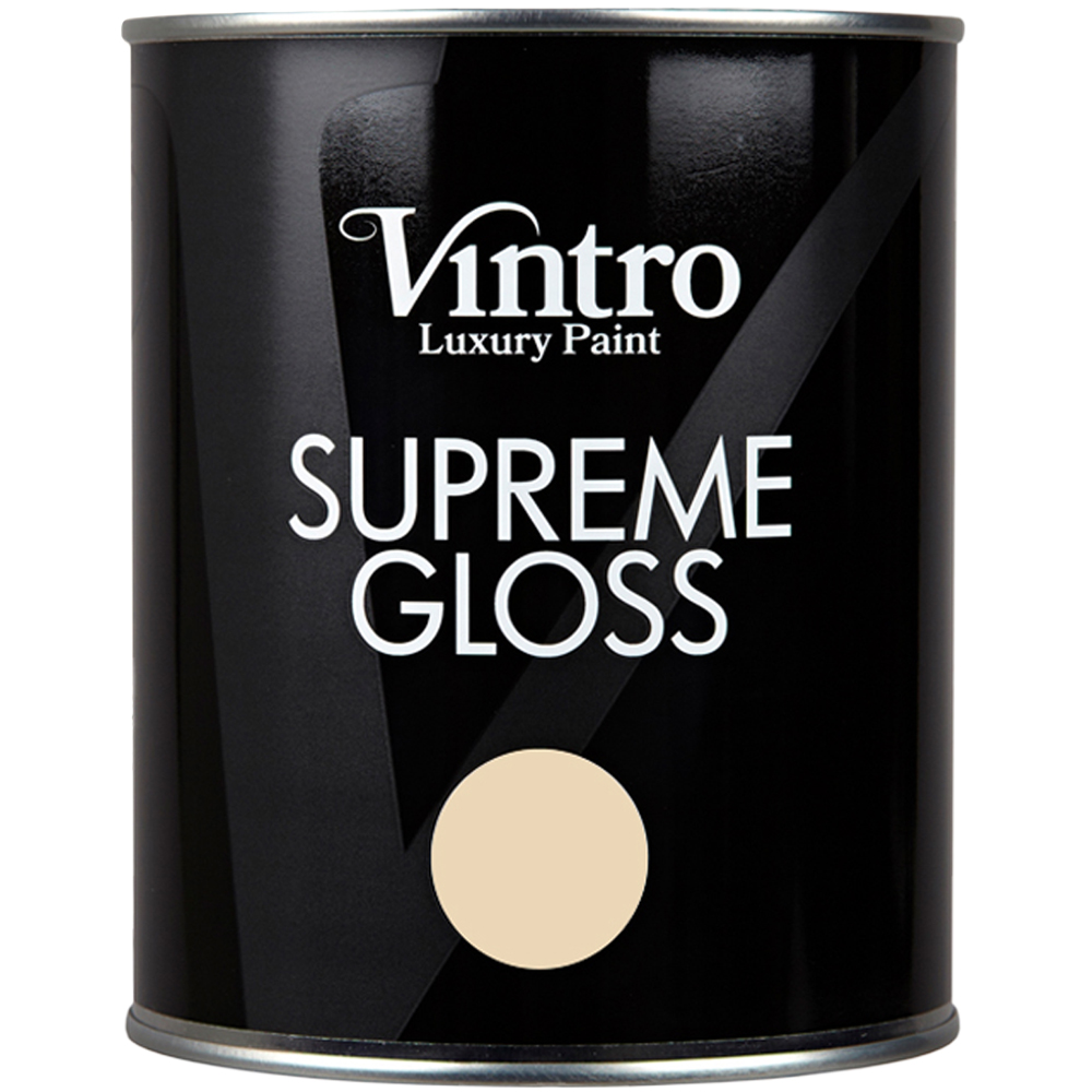 Vintro Paint Walls and Ceilings Old Lace Gloss Paint 1L Image 2