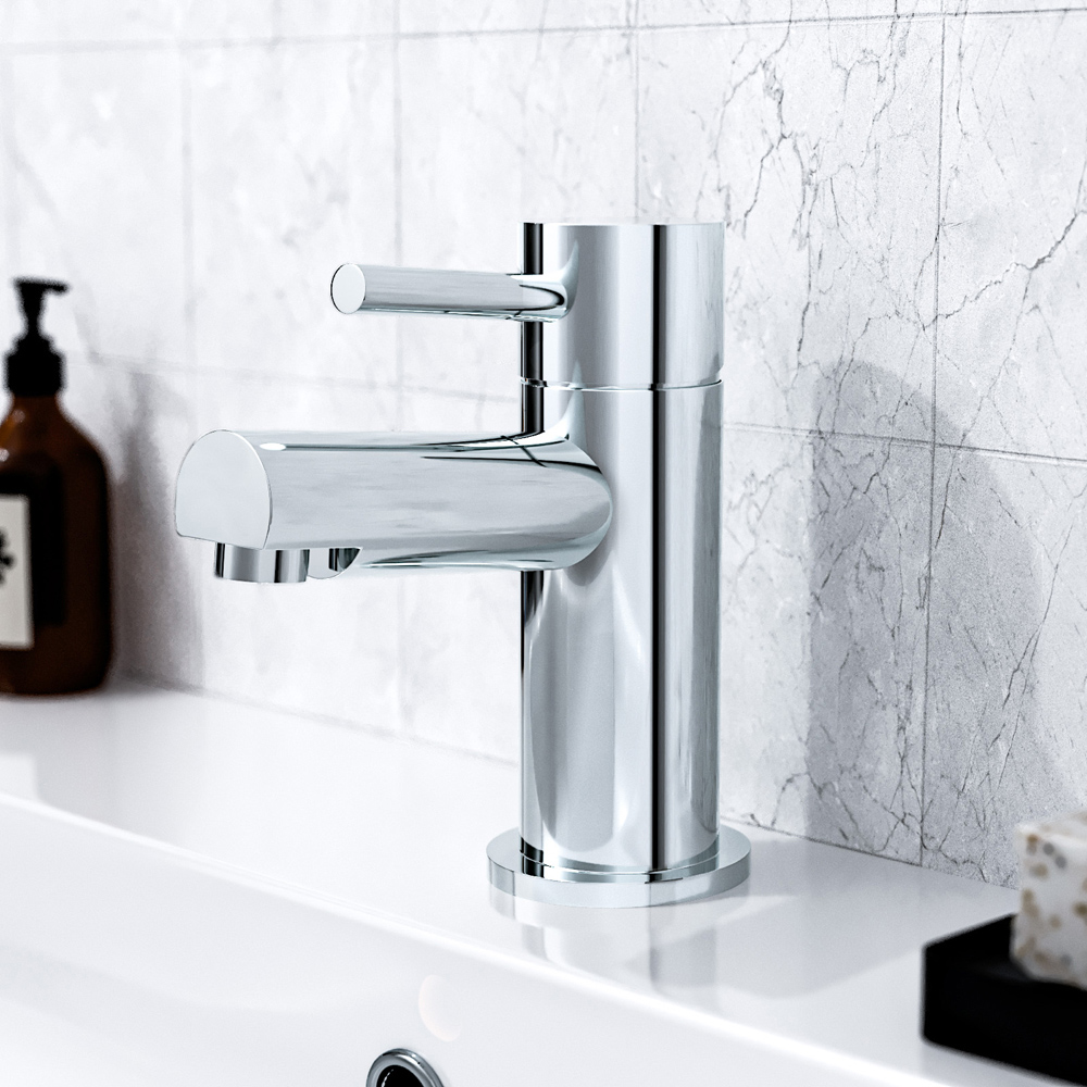 Nes Home Blossom Single Lever Chrome Bathroom Basin Sink Mono Mixer Tap Image 2