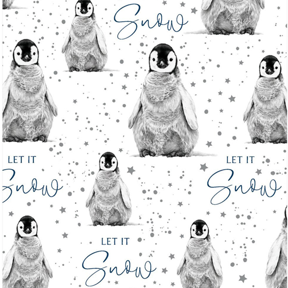 Penguin or Snowflake Gift Wrap - Mutlicolour Image 3