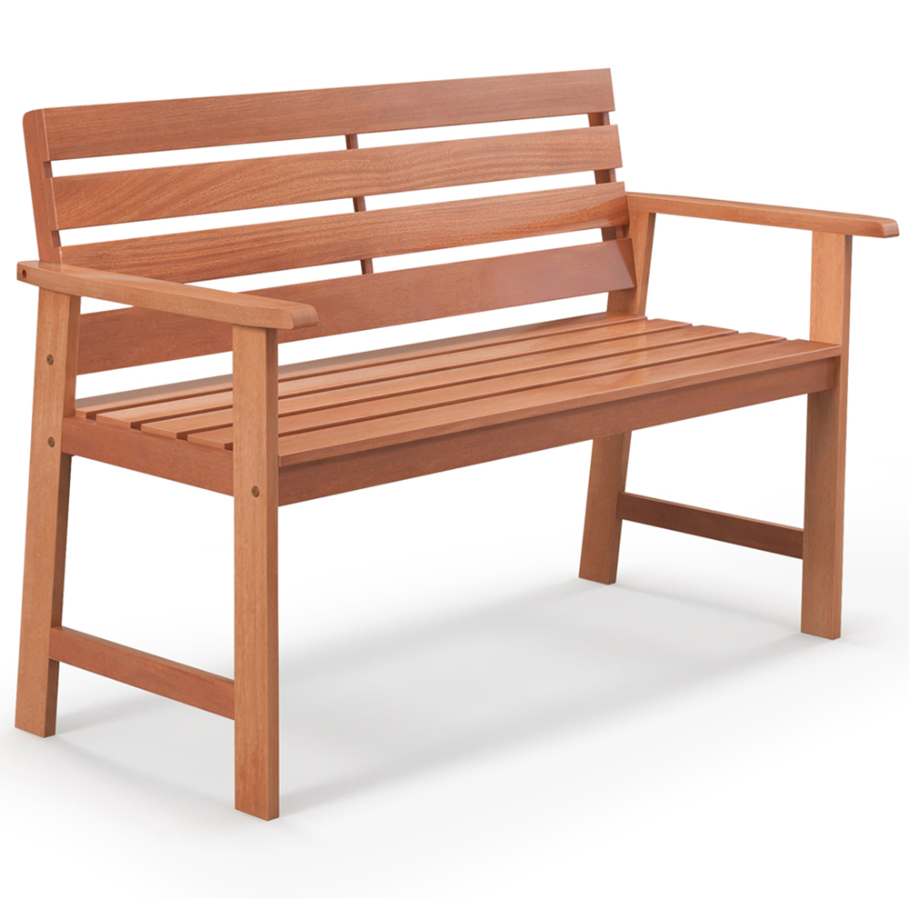 Costway 2 Seater Patio Hardwood Bench Image 2