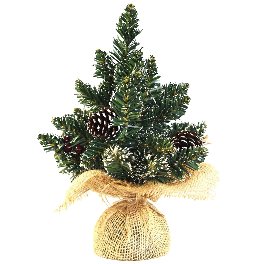 Thompson and Morgan Gift Derby Table Top Xmas Tree 30cm 2 Pack Image 1