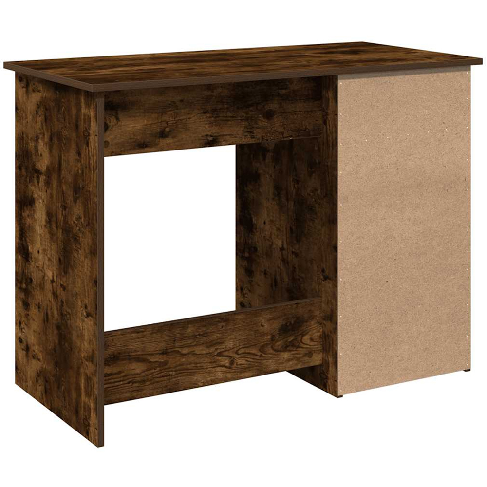 vidaXL 3 Drawer Single Shelf Computer Desk Smoked Oak Image 6