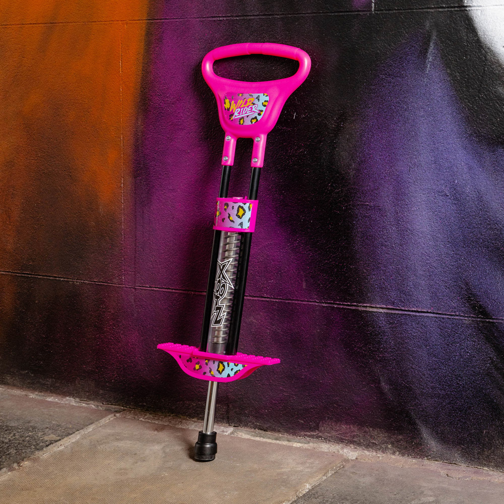 Xootz Pink Leopard Wild Rider LED Pogo Stick Image 2
