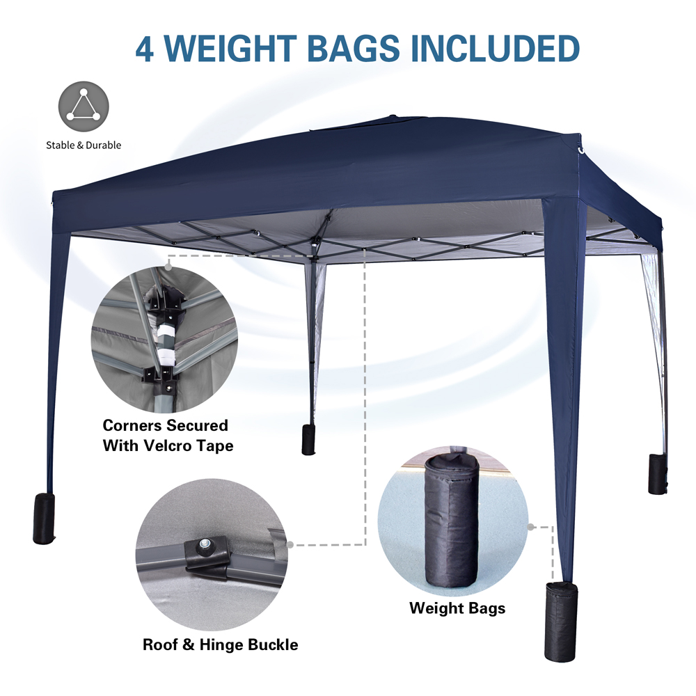 Blue Pop Up Outdoor Gazebo 3 x 3m Image 8
