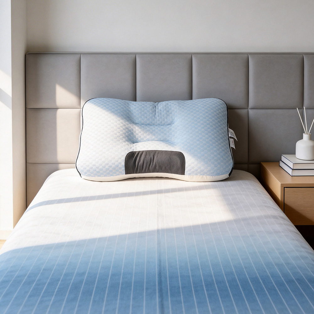 Living and Home Blue Cooling Supportive Pillow Insert with Zip 74 x 48cm Image 2