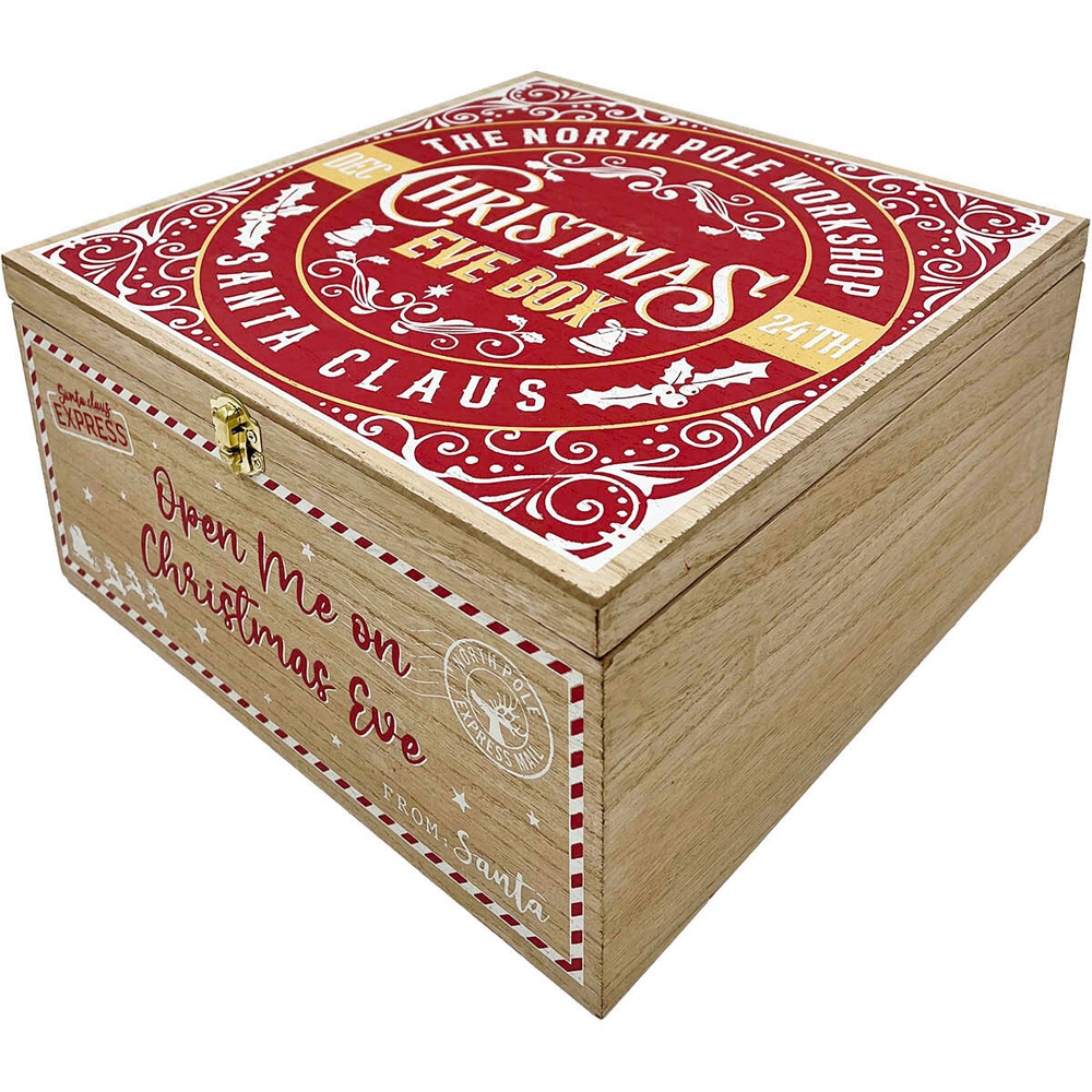 North Pole Workshop Christmas Eve Box - Red and Natural Image 2