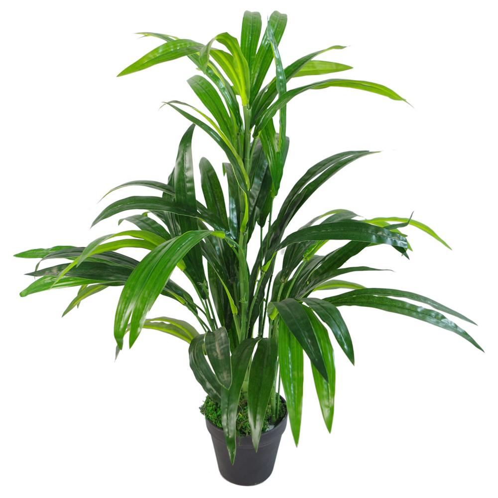 Botanik Bamboo Artificial Plant in Gold Metal Planter 2.1ft Image 3