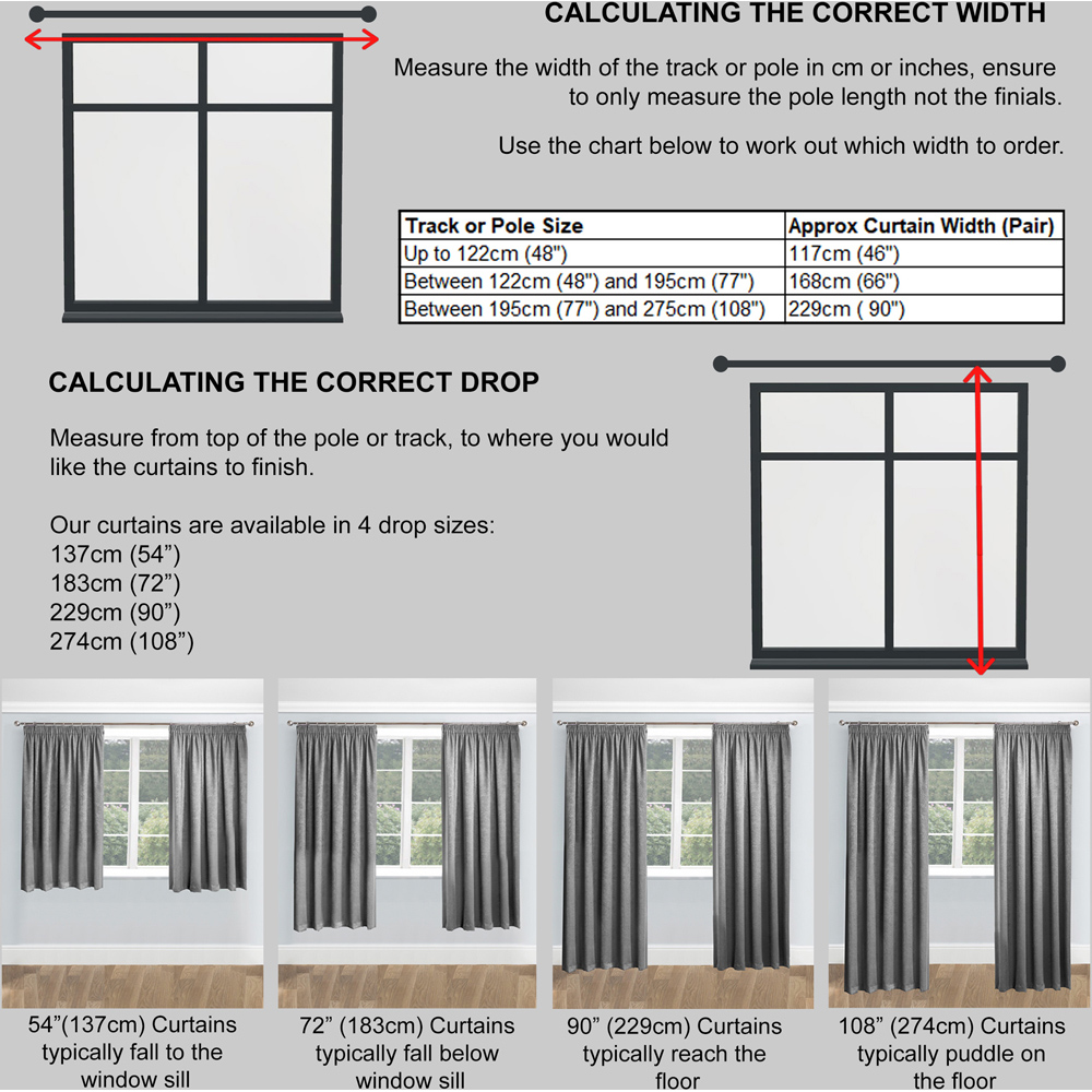 Enhanced Living Dallas Natural Thermal Blackout Pencil Pleat Curtains 168 x 229cm Image 9