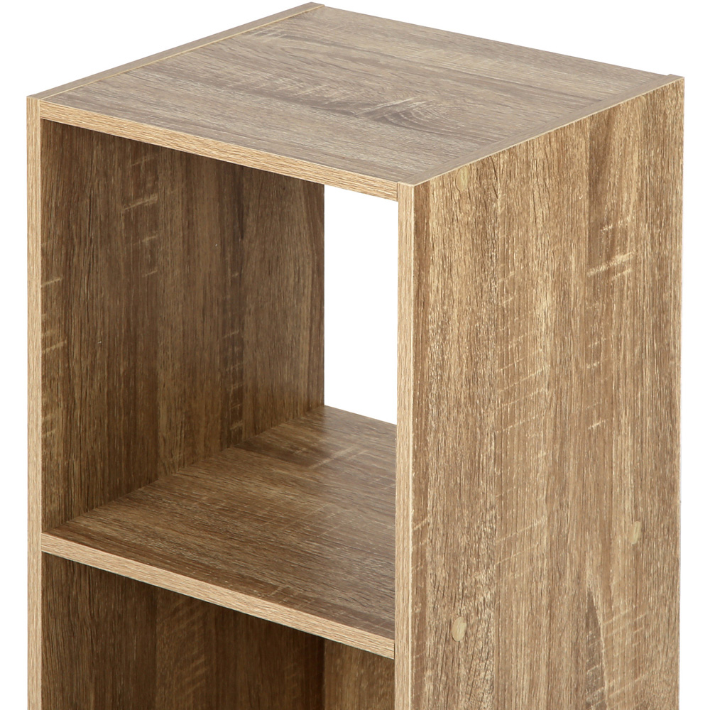 Jane 2 Shelf Oak Cube Storage Unit Image 6