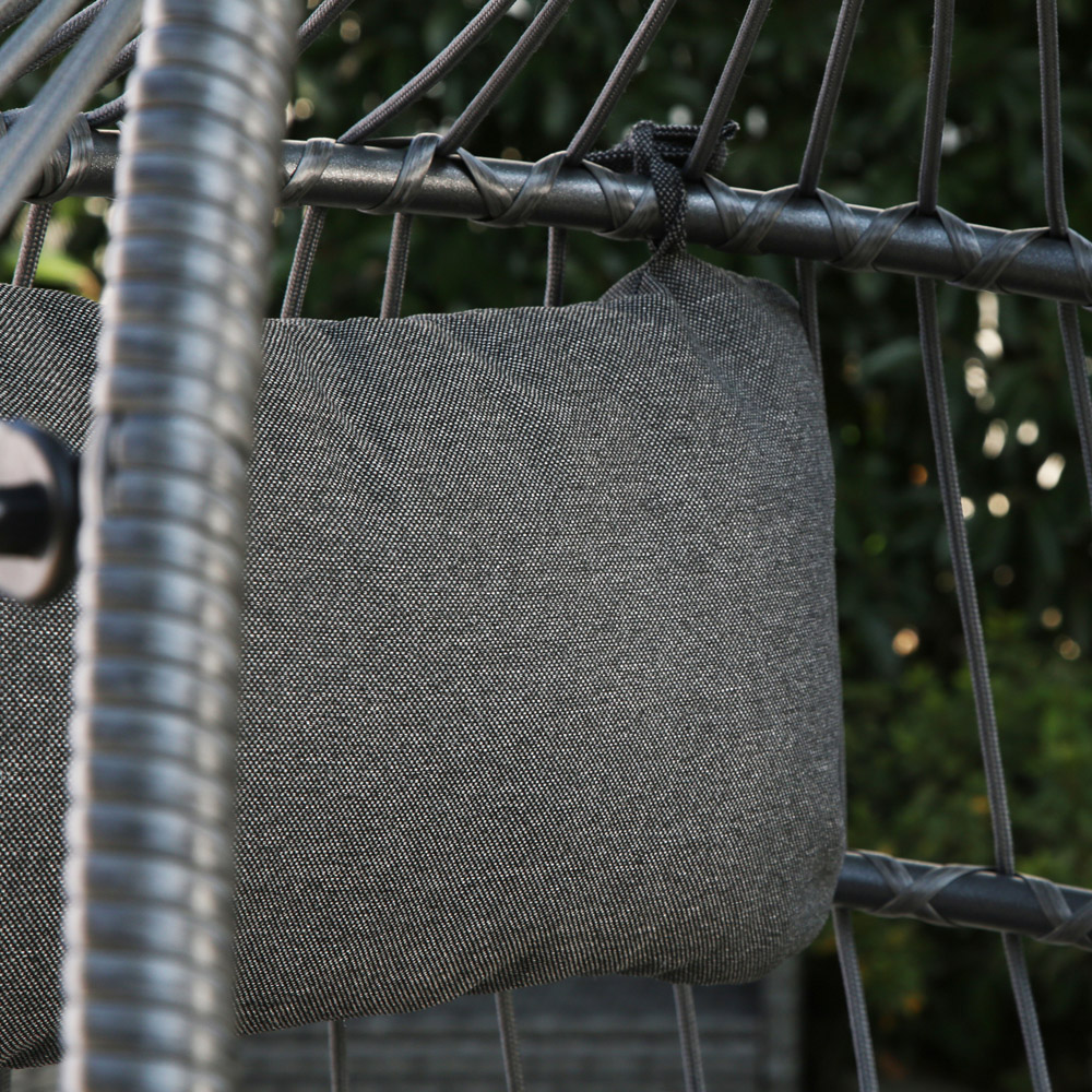 Home Garden Direct Chara Grey Rattan Hanging Chair Image 5