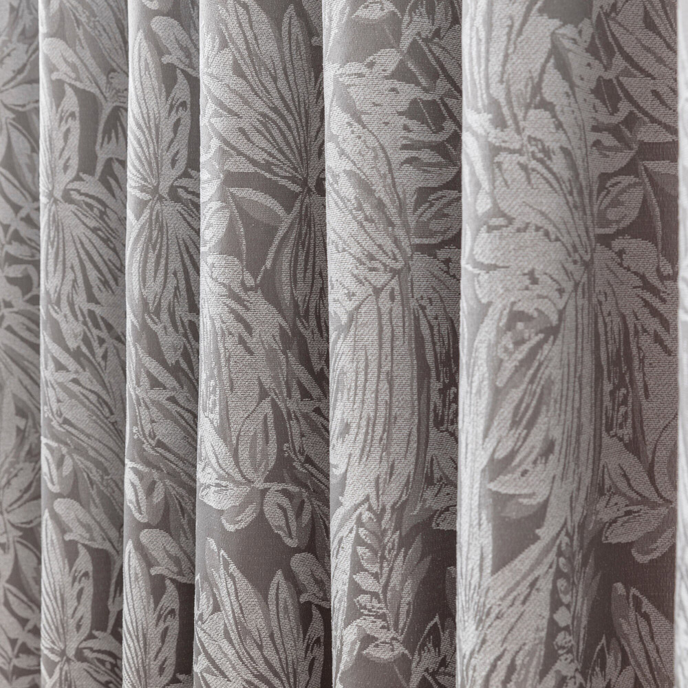 Alan Symonds Silver Chenille Jacquard Lined Pencil Pleat Taped Top Curtains 229 x 183cm Image 3