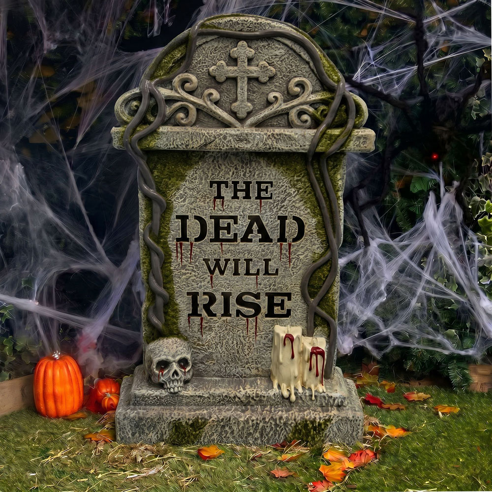 wilko Multicolour LED Halloween Gravestone Ornament 3ft Image 2