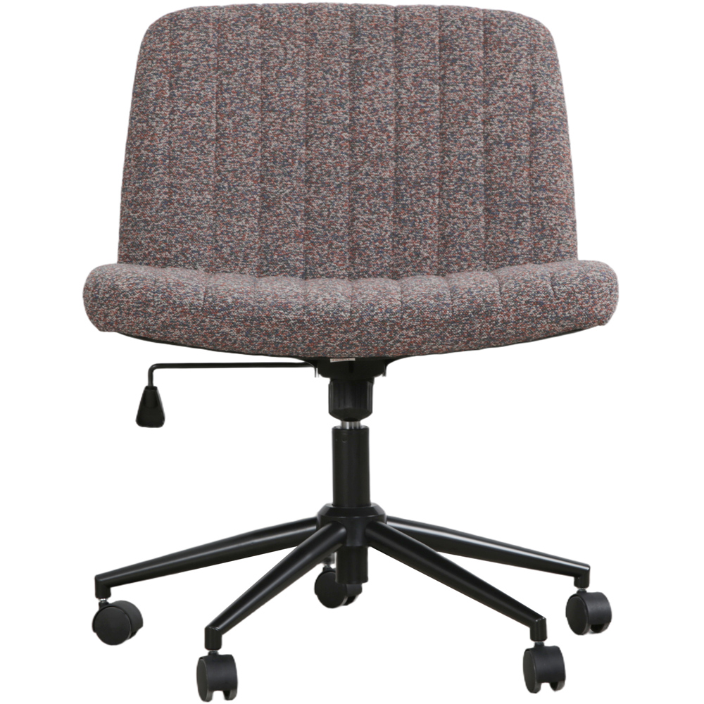 HGD BAO BUN Reddish Brown Tweed Fabric Height Adjustable Swivel Office Chair Image 2