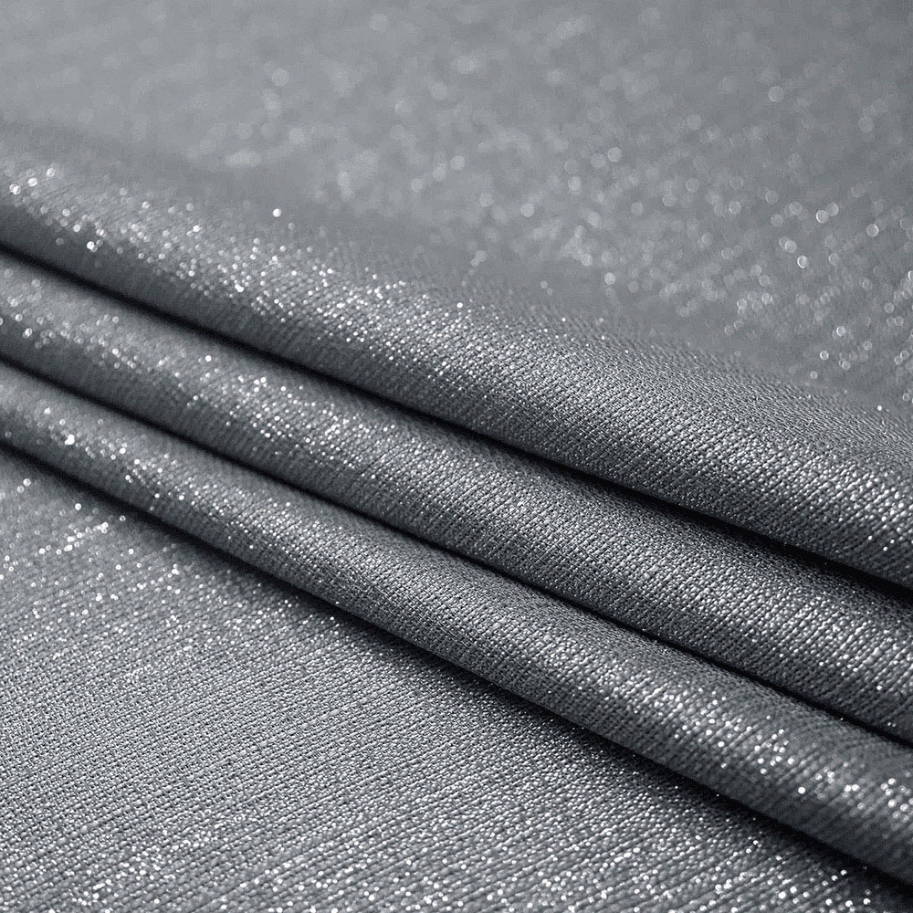 Velosso Alessandria Charcoal Shimmer Voile Panel Curtain 137 x 137cm Image 3