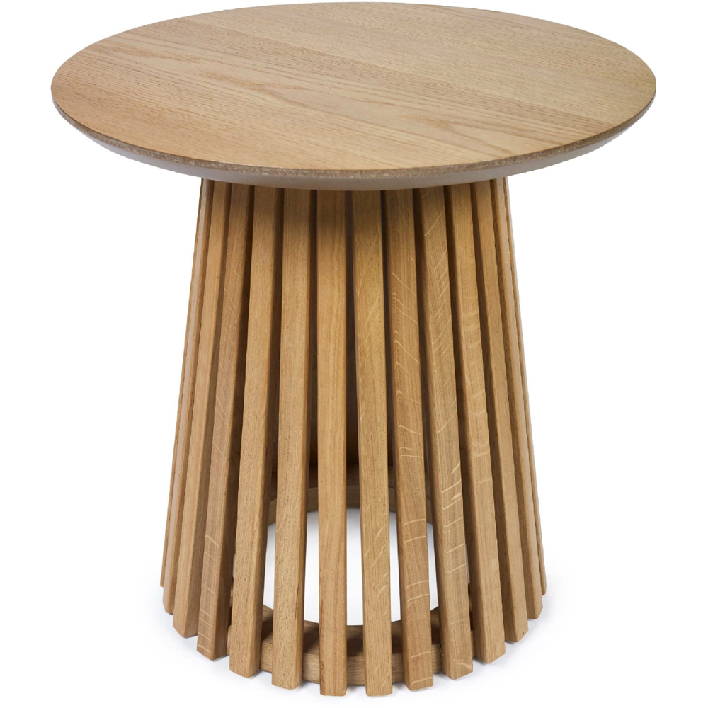 Julian Bowen Ollie Natural Oak Round Lamp Table Image 2