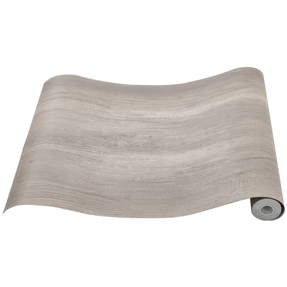 Living and Home Paulownia Wood Colour Grey Wood Grain Self Adhesive PVC Flooring Image 3