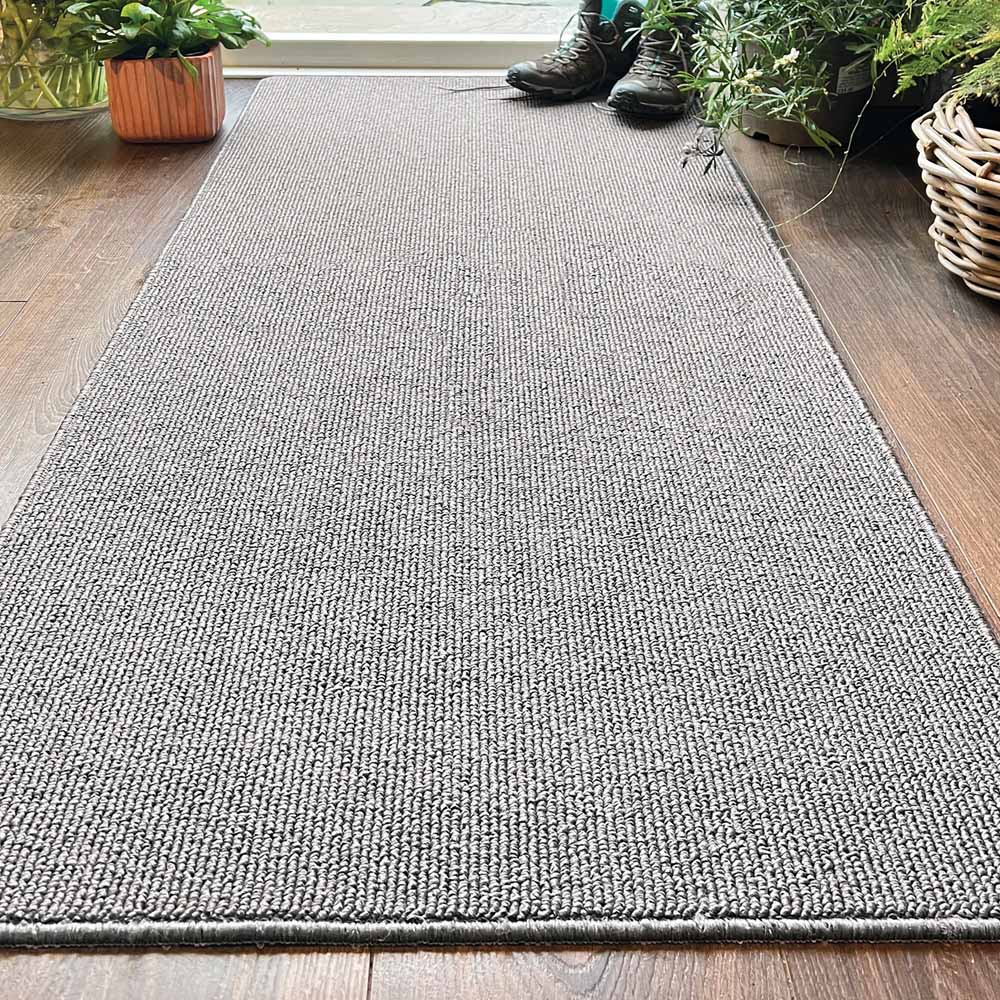 My Mat Silver Plain Stain Resistant Runner 67 x 200cm Image 2