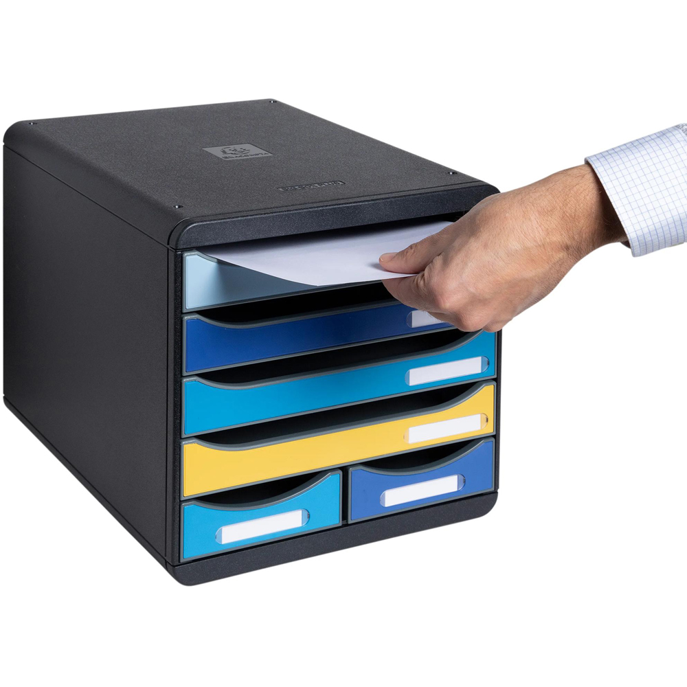 Exacompta Big Box Maxi Bee Blue 3 Drawer Multicolour Filing Module Image 6