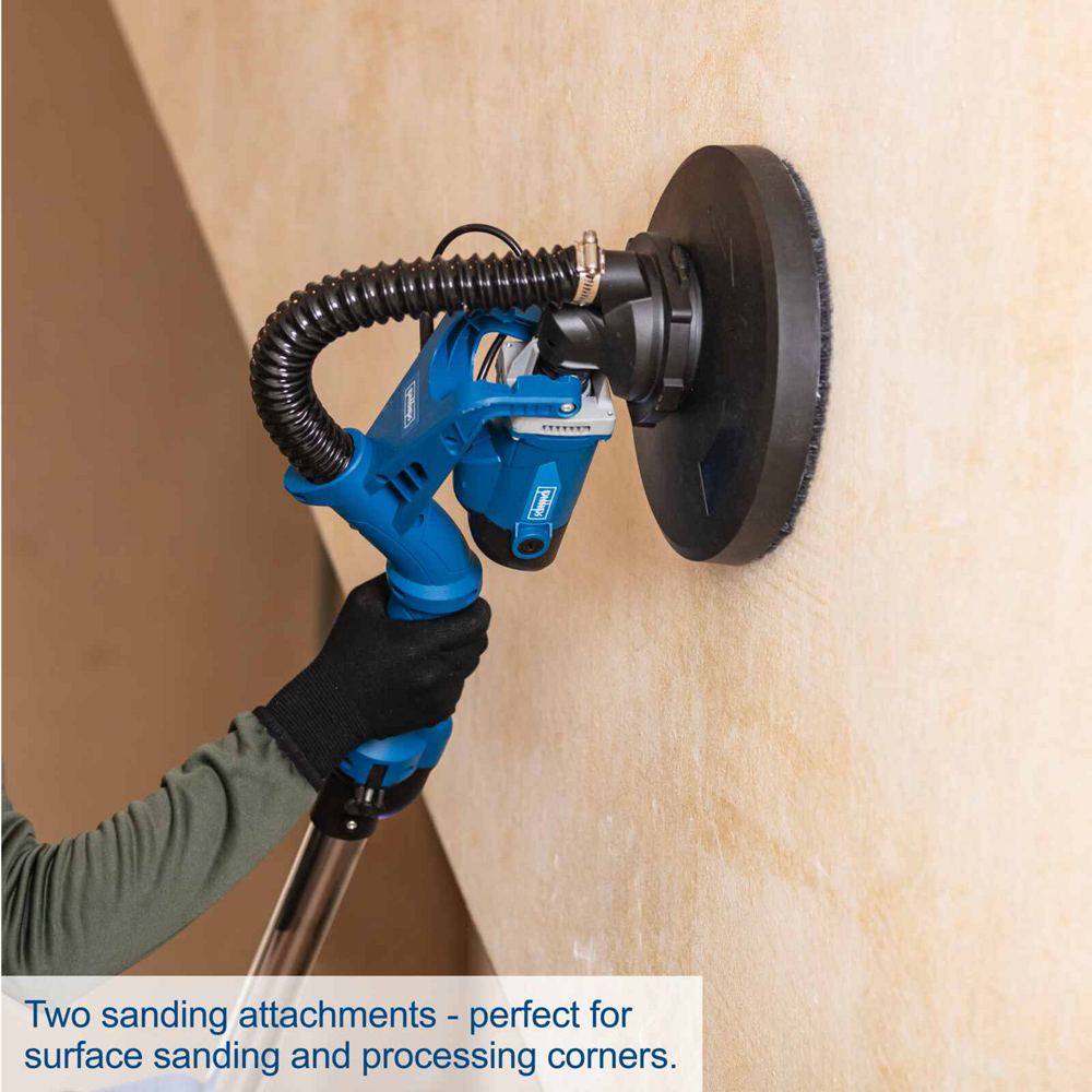 Scheppach DS930 24 Piece 215mm Round and Triangular Head Wall and Ceiling Sander with 4m Hose 710W Image 6