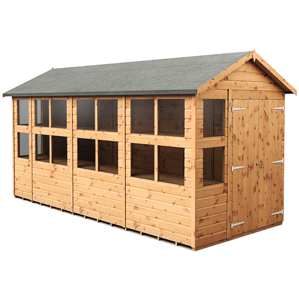 Empire Sheds 6 x 14ft 2 Door Dipped Treated Tongue and Groove Apex Potting Shed Image 1