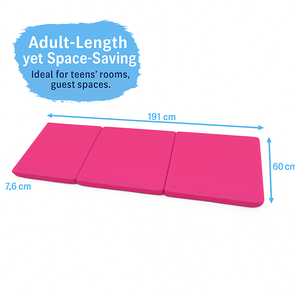 House Of Home Fuchsia Memory Foam Foldable Z Bed Image 4
