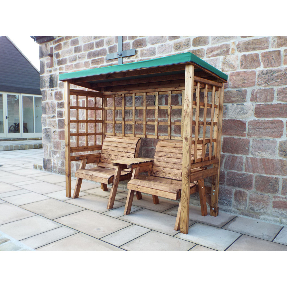 Charles Taylor Henley 2 Seater Arbour with Green Roof Cover Image 3