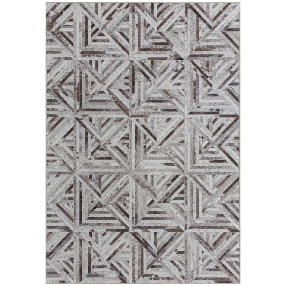 HOMCOM Brown Chenille Non-Slip Rug 290 x 200cm Image 1