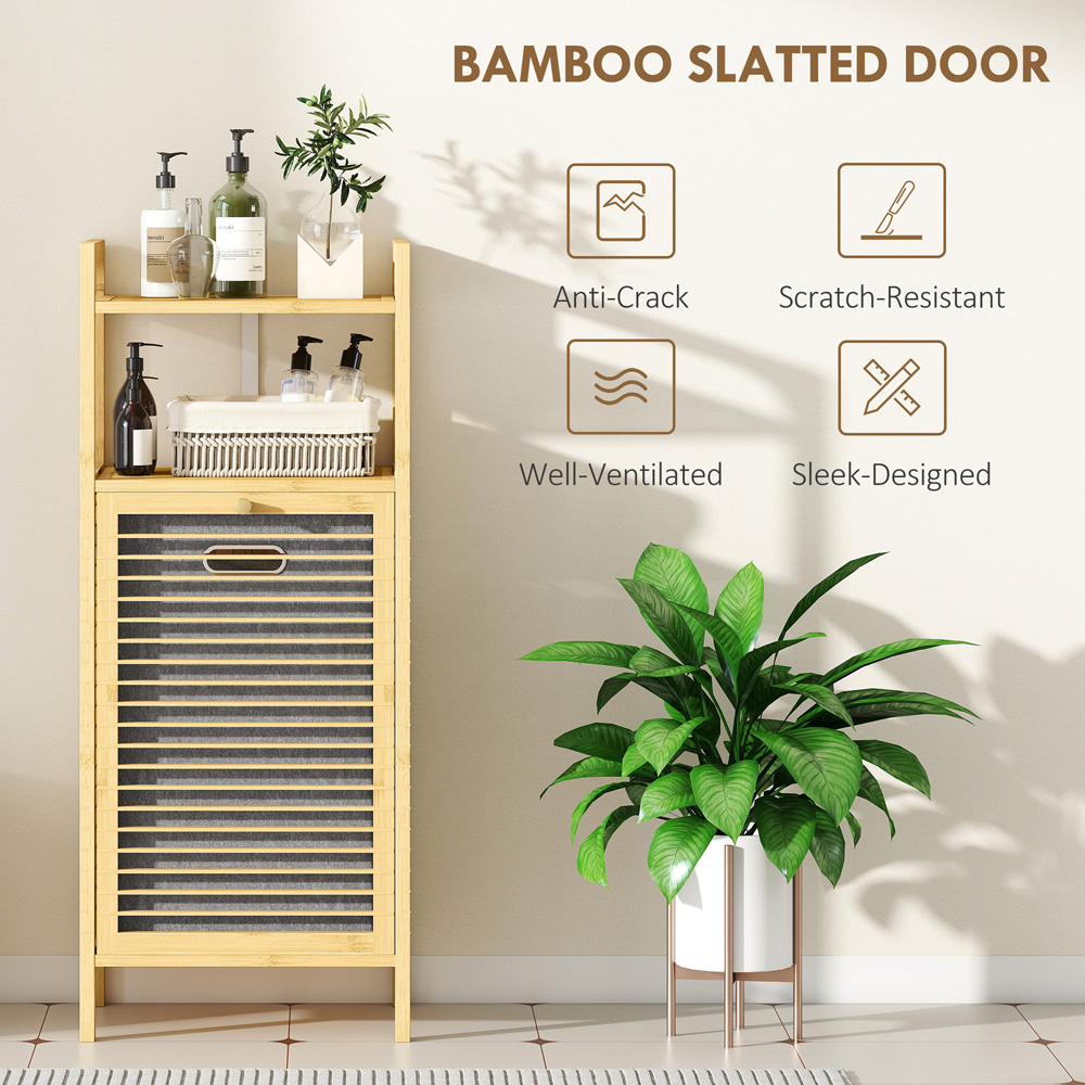 HOMCOM Removable Laundry Hamper with Storage Cabinet 37L Image 6