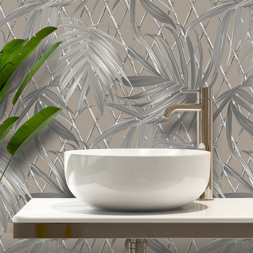 Rasch Paradise Palm Taupe Wallpaper Image 3