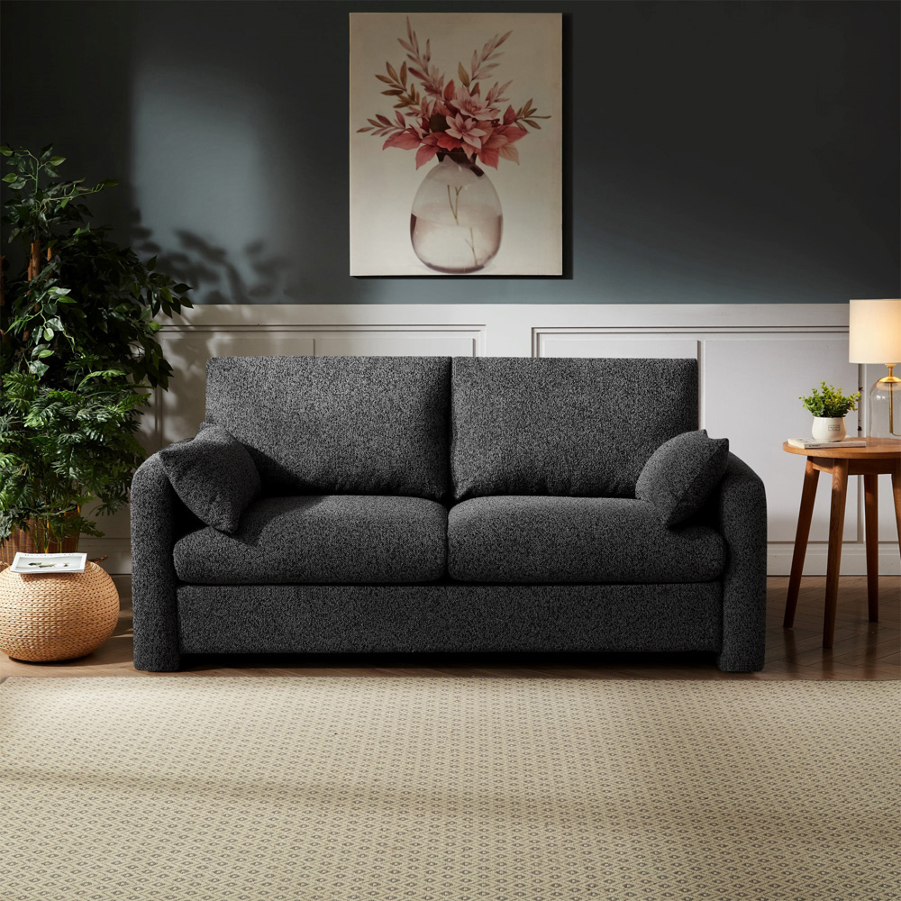 Artemis Home Shorewood 2 Seater Charcoal Textured Fabric Sofa Image 3
