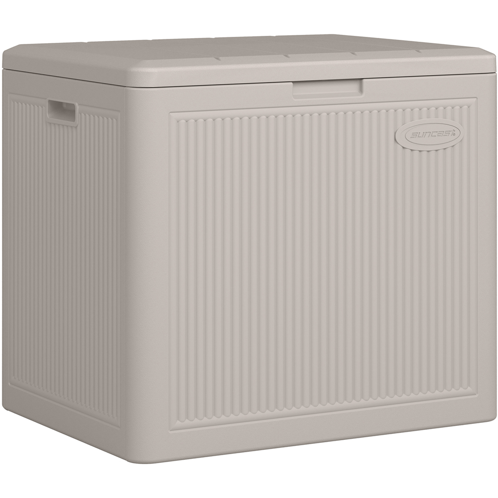 Suncast New York 83L Light French Grey Storage Box Image 1