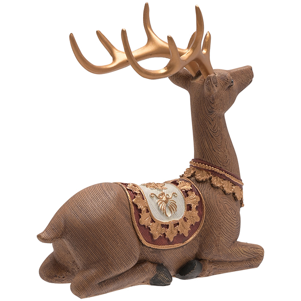 The Christmas Gift Co Sitting Reindeer Christmas Decoration Image 3
