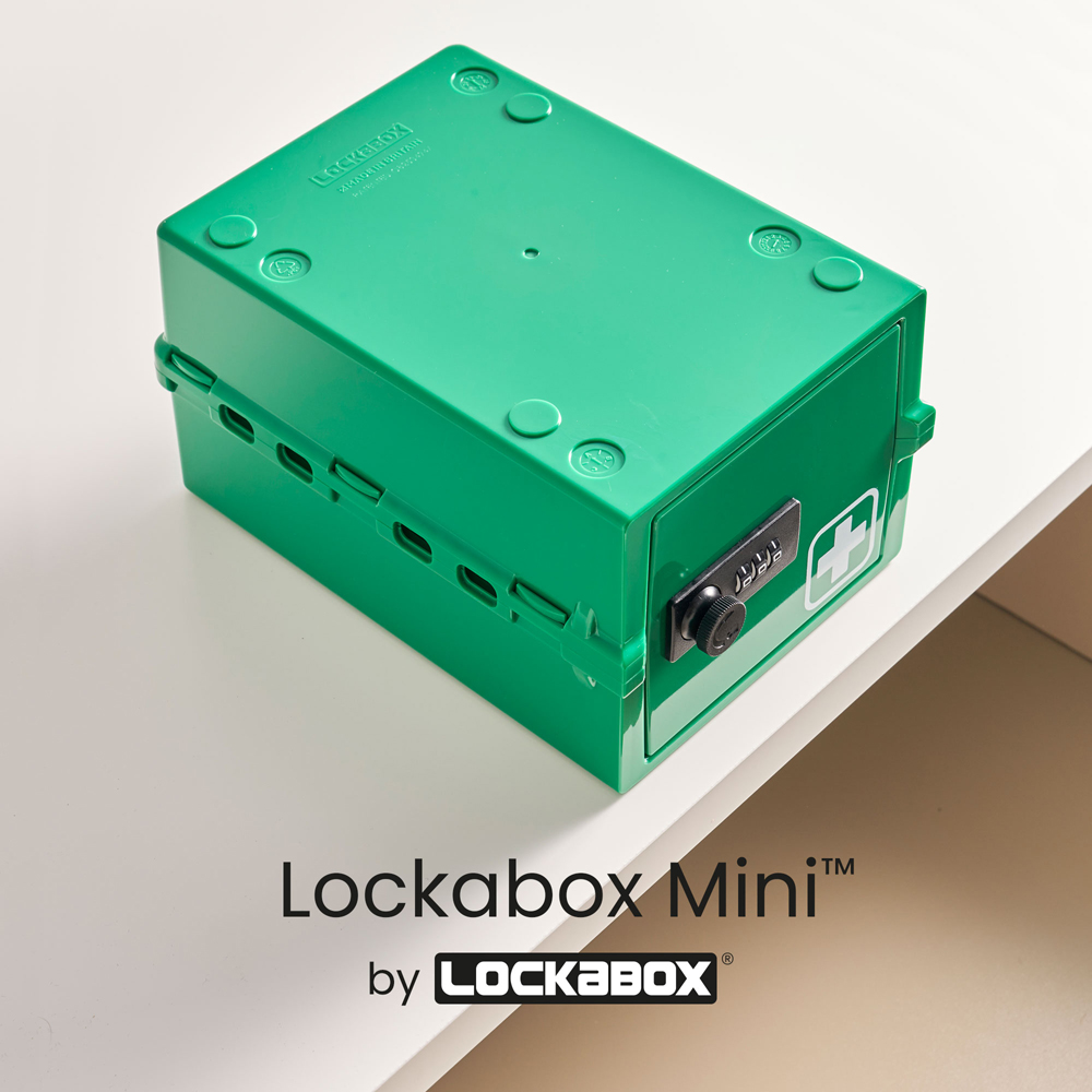 Lockabox 3L Medi Green Lockable Mini Storage Box Image 2