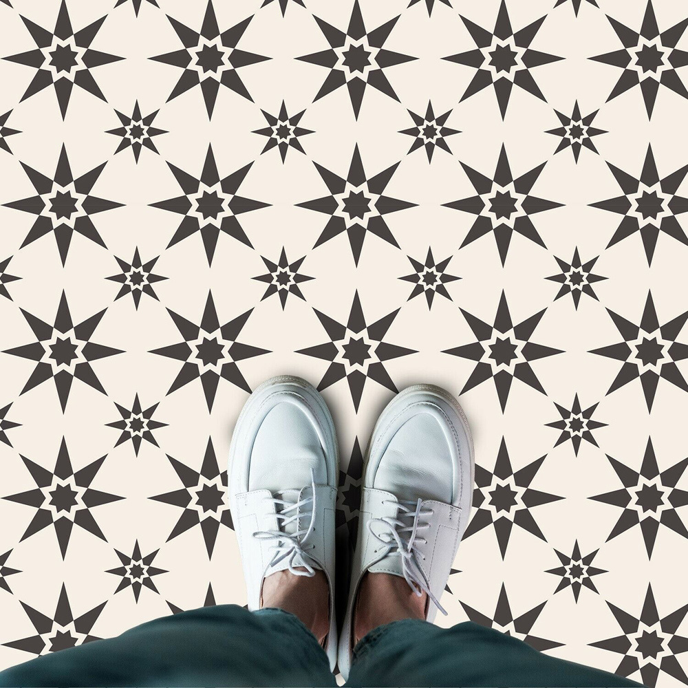 Walplus Alabaster and Pebble Granada Heritage Tile Floor Sticker 120 x 60cm Image 3